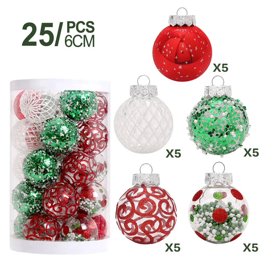 25-Pack Christmas Ball Ornaments | Indoor & Outdoor Holiday Decor