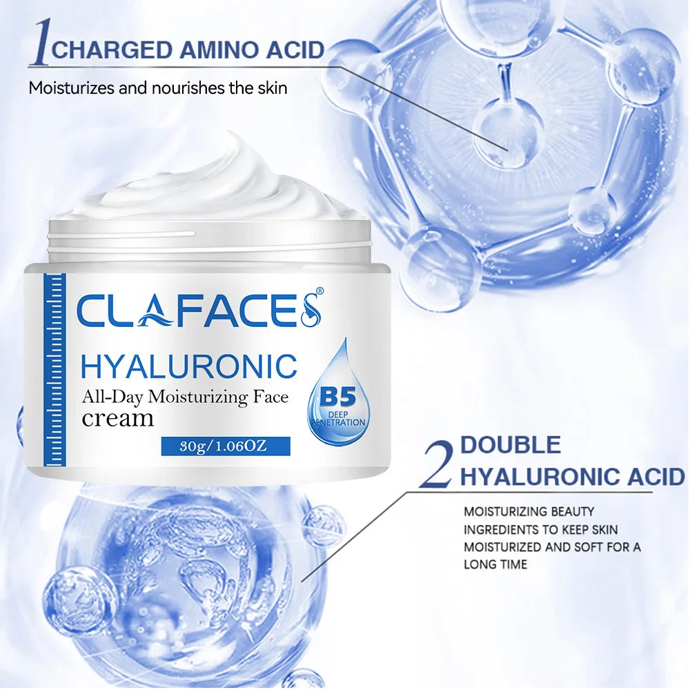 Hyaluronic Acid Collagen Face Cream Smooth Wrinkles Facial Care Moisturizing Nourish Younger Brightening Skin Tone Night Creams Peaceful Pleasures Health and Wellness