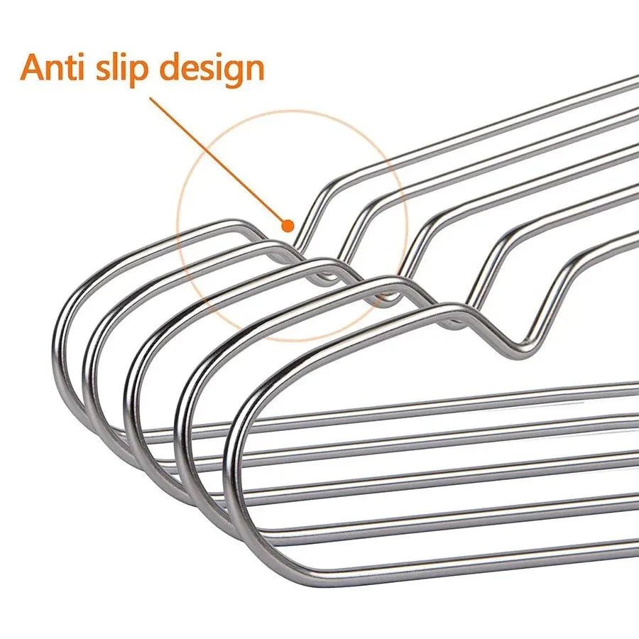 Wire Clothes Hanger, Strong and Durable Stainless Steel Metal Clothes Hanger, Heavy Duty Non-Slip Slim Space Saving, 16.5 Inch Peaceful Pleasures Health and Wellness