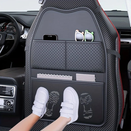 Car Seat Back Protector Anti-Kick Mat with Organizer | Universal Car Seat Protector Oasis Select