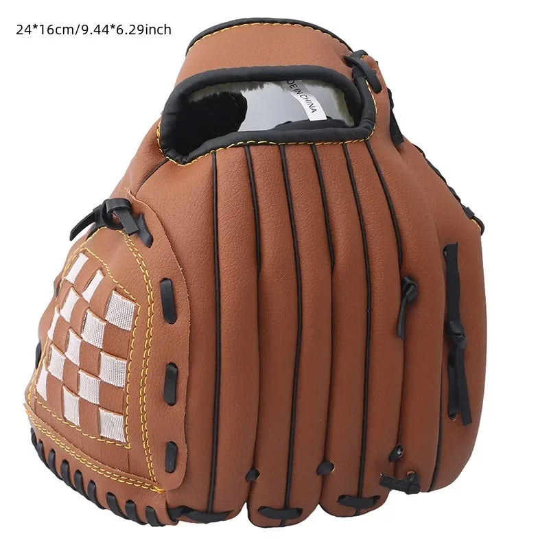 Baseball & Softball Glove Kids & Adults Left Hand | Sizes 9.5–12.5 Baseball Softball Glove Peaceful Pleasures Health and Wellness Brown 9.5in