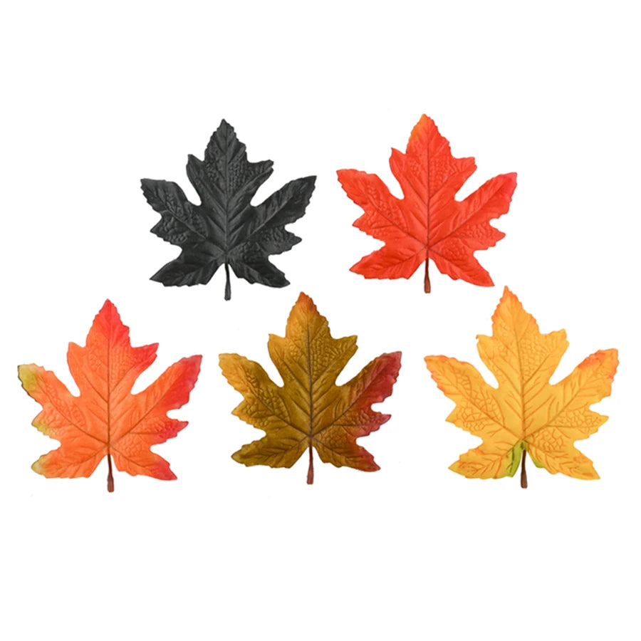 Artificial Silk Maple Leaves 20/40 Pcs | Fall Autumn Decor