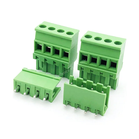 5Sets 2EDGKA-5.08mm Plug-in PCB Wiring Terminal Vertical Side Outlet Plug Complete with Straight Bent Needle Holder Peaceful Pleasures Health and Wellness