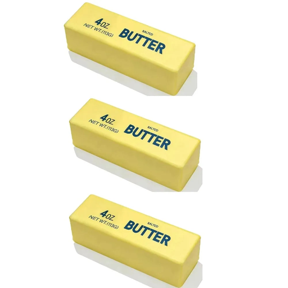 Super Soft Butter Squishy Stick Slow Rebound Wet Pinch Toys Decompress Simulation Butter Strips Portable Office Relaxation Toys Peaceful Pleasures Health and Wellness 3pcs