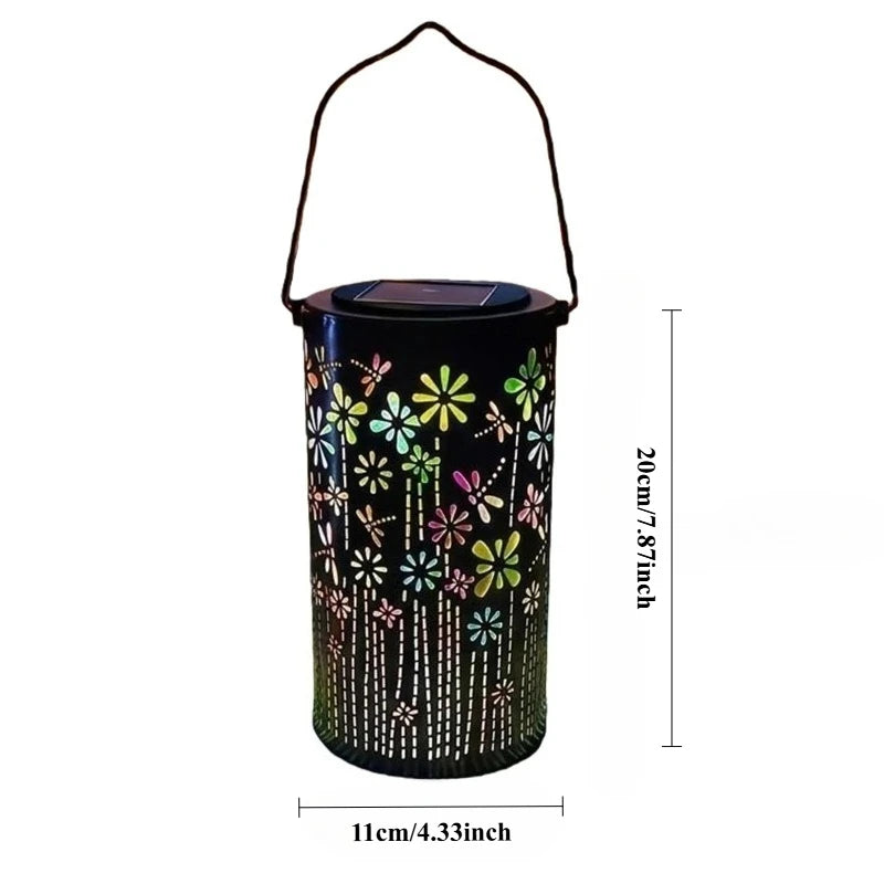Solar Colorful Butterfly Flower Garden Lantern Light | RTONTR