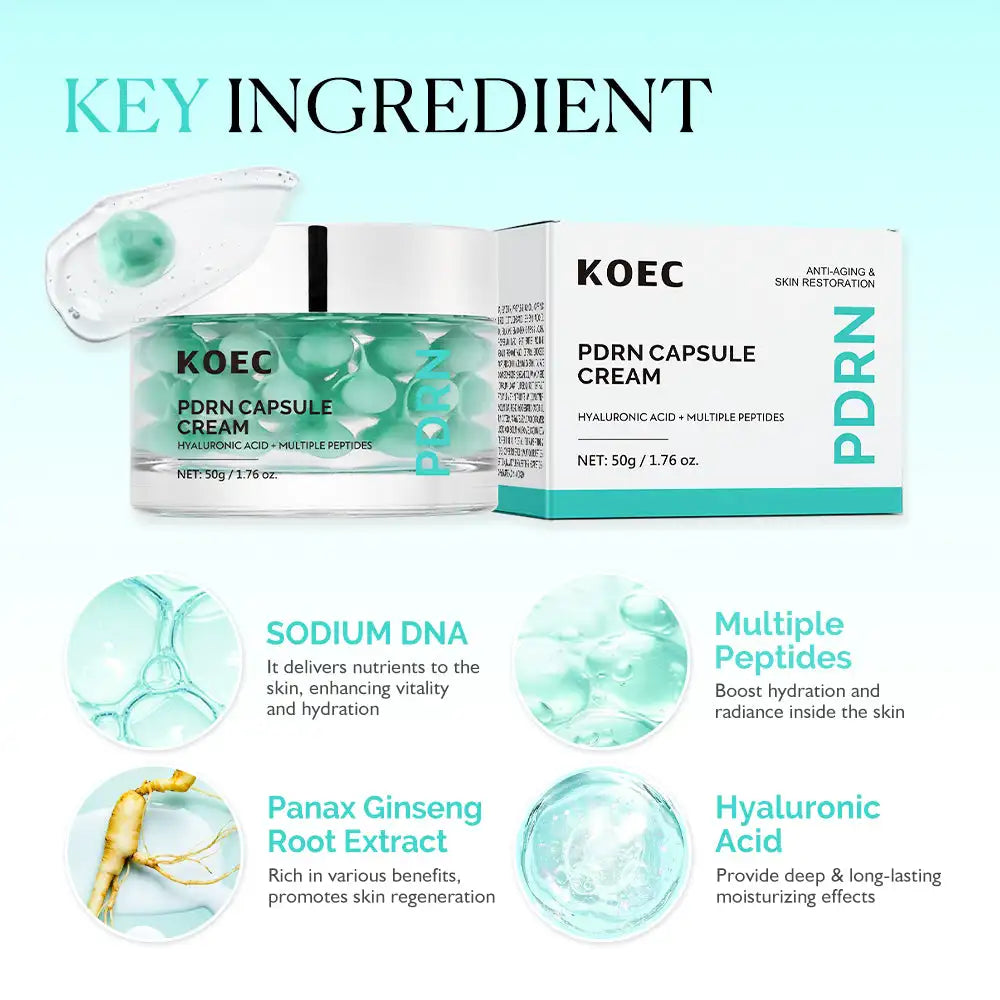 Hyaluronic Acid PDRN Capsule Cream | Peptides & Ginseng 50g