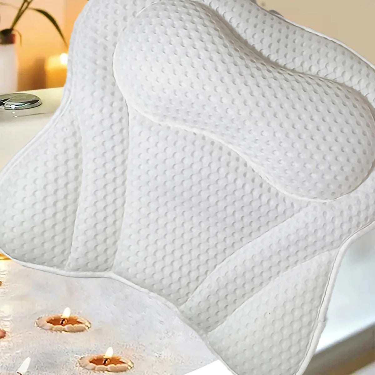 Bathtub suction cup pillow, mesh butterfly bathtub pillow, suitable for after-work bath, soft fabric, relaxing and comfortable Peaceful Pleasures Health and Wellness