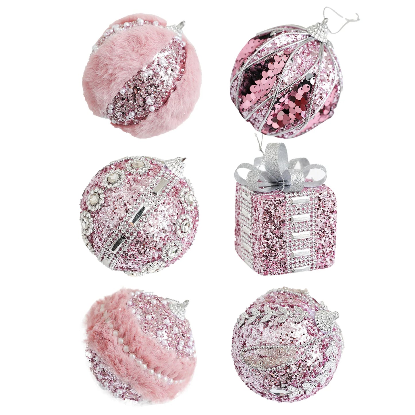 Christmas Decorative Hanging Ball Convenient to Install Sparkling Ball Ornaments Suitable for Home Office Shop Peaceful Pleasures Health and Wellness 6 6