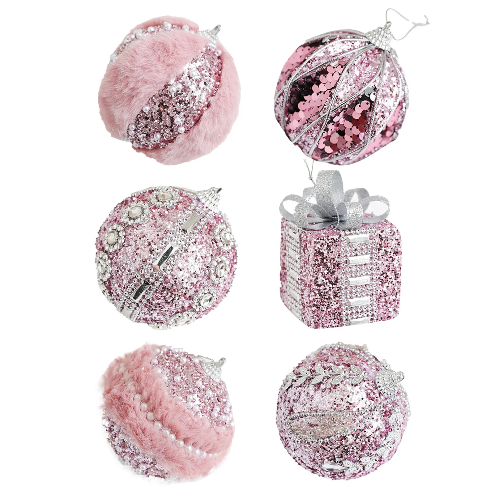 Christmas Decorative Hanging Ball Convenient to Install Sparkling Ball Ornaments Suitable for Home Office Shop Peaceful Pleasures Health and Wellness 6 6