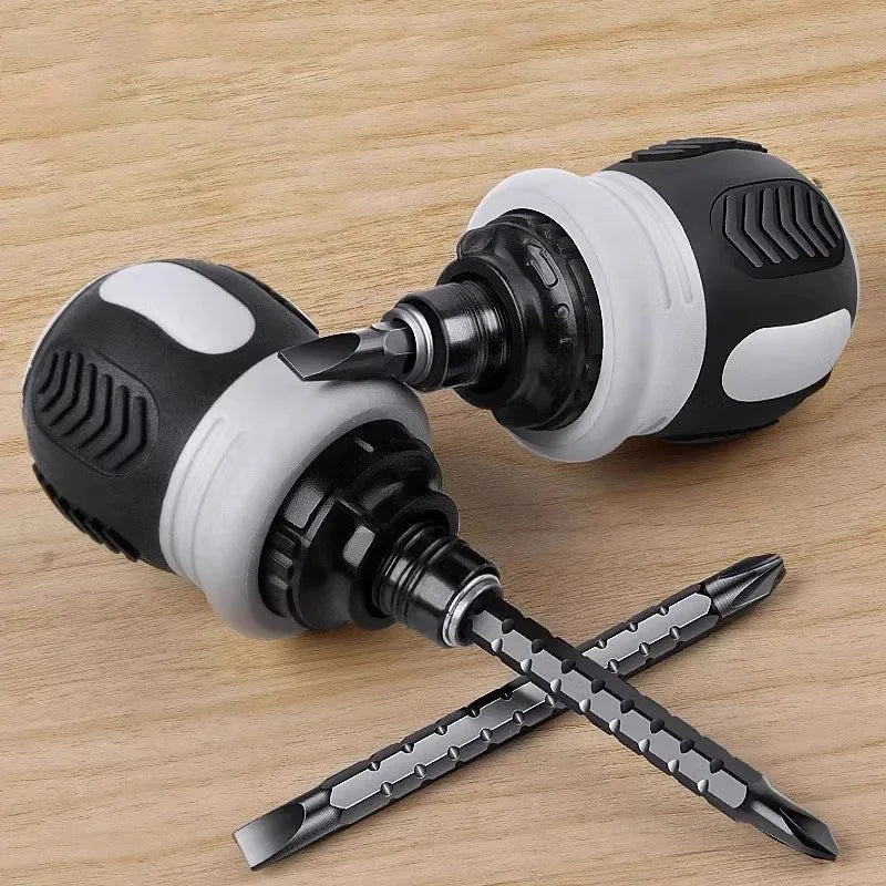 12 in 1 Ratchet Screwdriver Set Labor-Saving Dual-Purpose Short Radish Head CR-V Bits 3-Way Adjustment DIY Hand Tool Peaceful Pleasures Health and Wellness