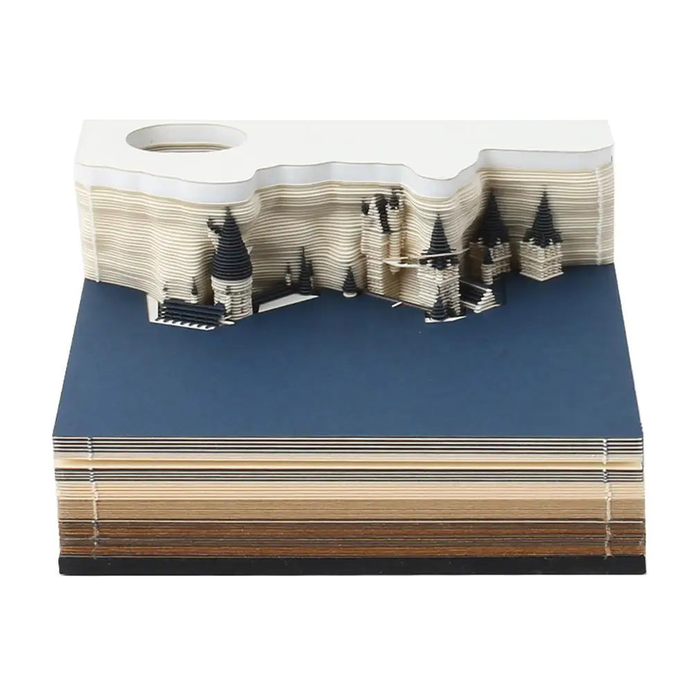 Hogwarts Magic Castle Calendar Notepad with Lights Peaceful Pleasures Health and Wellness B