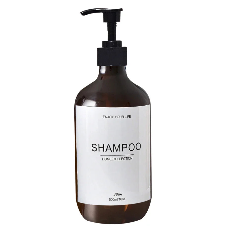 500ml Refillable Shampoo & Body Wash Pump Dispenser Bottle