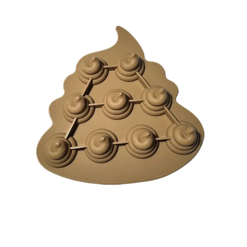 Funny Spoof Silicone Ice Cube Chocolate confectionery Tray Mold Whiskey silicone ice tray Spoof Funny Fecal shape ice box Peaceful Pleasures Health and Wellness coffee