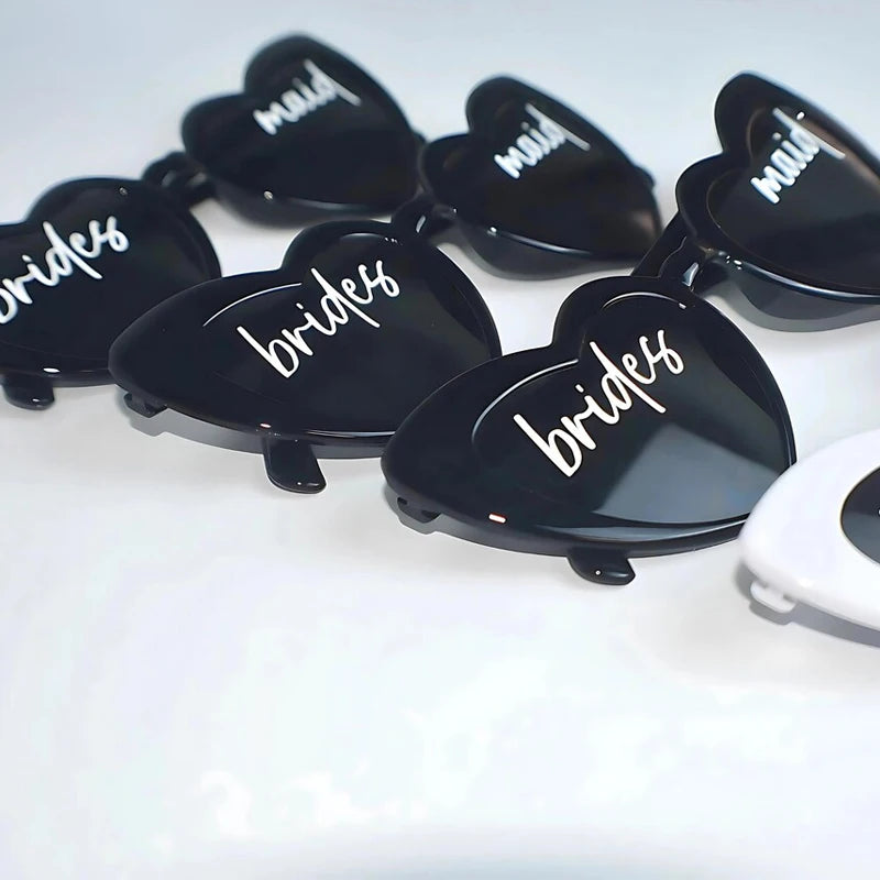 Heart Sunglasses Bachelorette Party Bride Bridesmaid Gift Party Sunglasses Peaceful Pleasures Health and Wellness