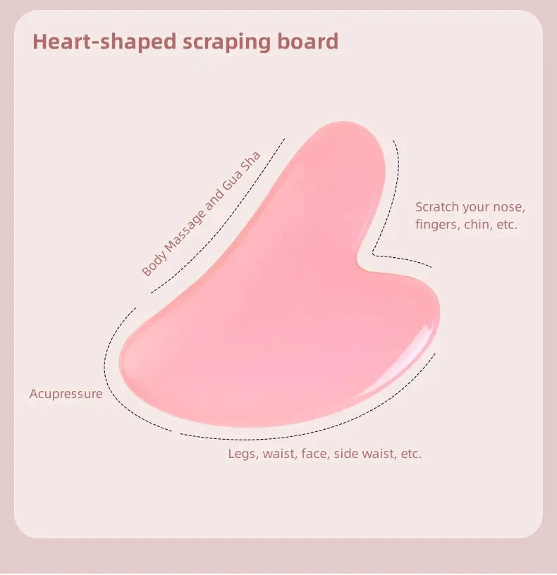 Gua Sha Facial Massage Set – Face Roller & Scraping Board