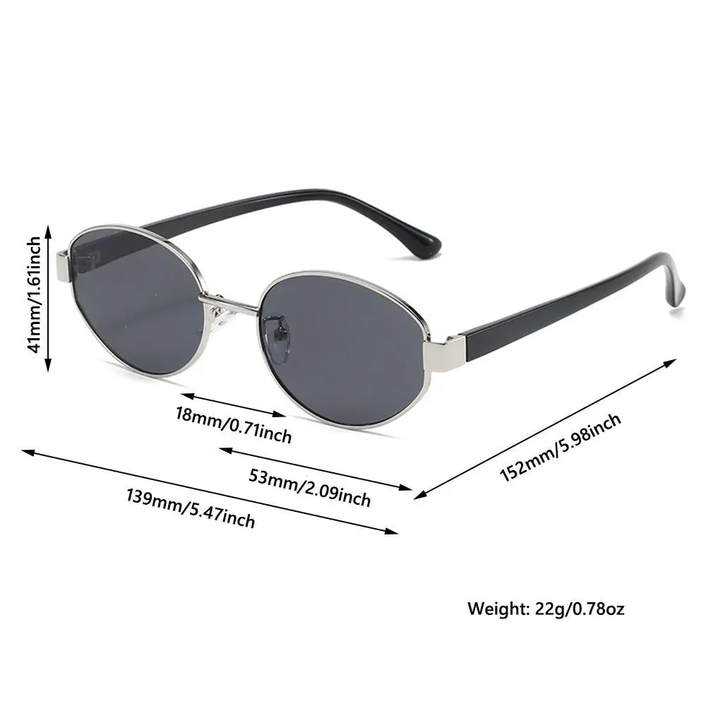 Retro Oval UV400 Sunglasses – Unisex Vintage Punk Eyewear