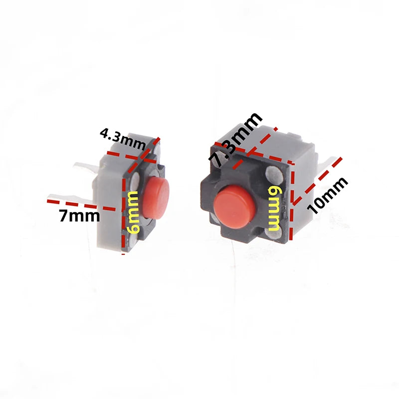 10Pcs Wireless Mouse Wired Mouse Button Micro Switch DIY Accessories For Kailh Mute Button 4.3/7.3MM Silent Switch Peaceful Pleasures Health and Wellness