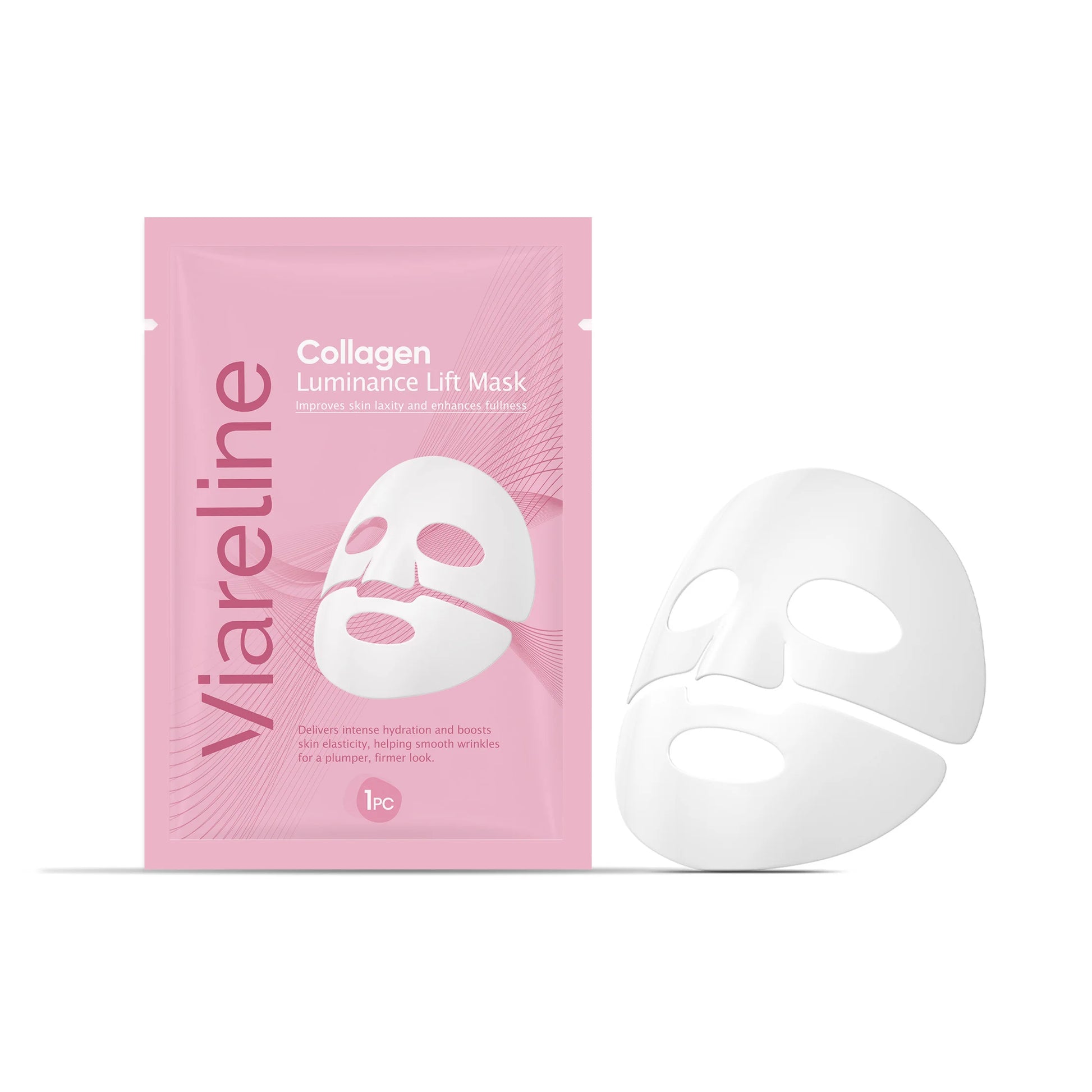 Collagen Moisturizing Facial Mask Firming Glow Soothing Dry Skin Repair Softening Brightening Stabilizing Hydrating Facial Mask Peaceful Pleasures Health and Wellness 1pc in bag