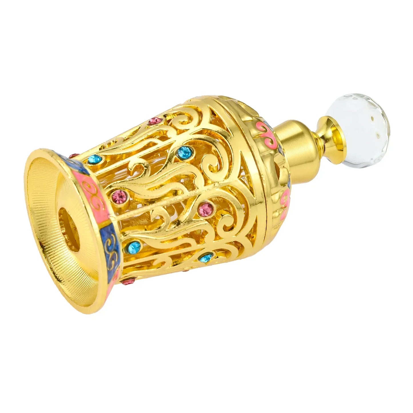 12ml Golden Enamel Crystal Glass Refillable Perfume Bottle