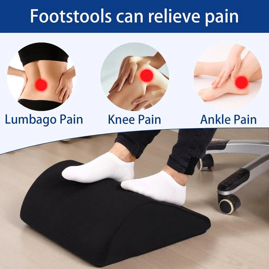 Memory Foam Office Foot Stool & Under Desk Footrest Leg Elevation Pillow for Gaming & Home Office Peaceful Pleasures Health and Wellness