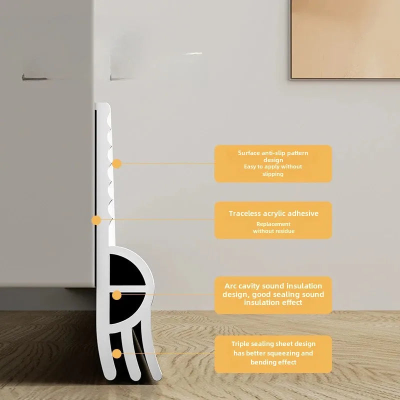 Windproof TPE Door Bottom Sealing Strip Special Air Leakage Strip Lower Windshield Strip Rubber Strips At The Bottom of The Door Peaceful Pleasures Health and Wellness