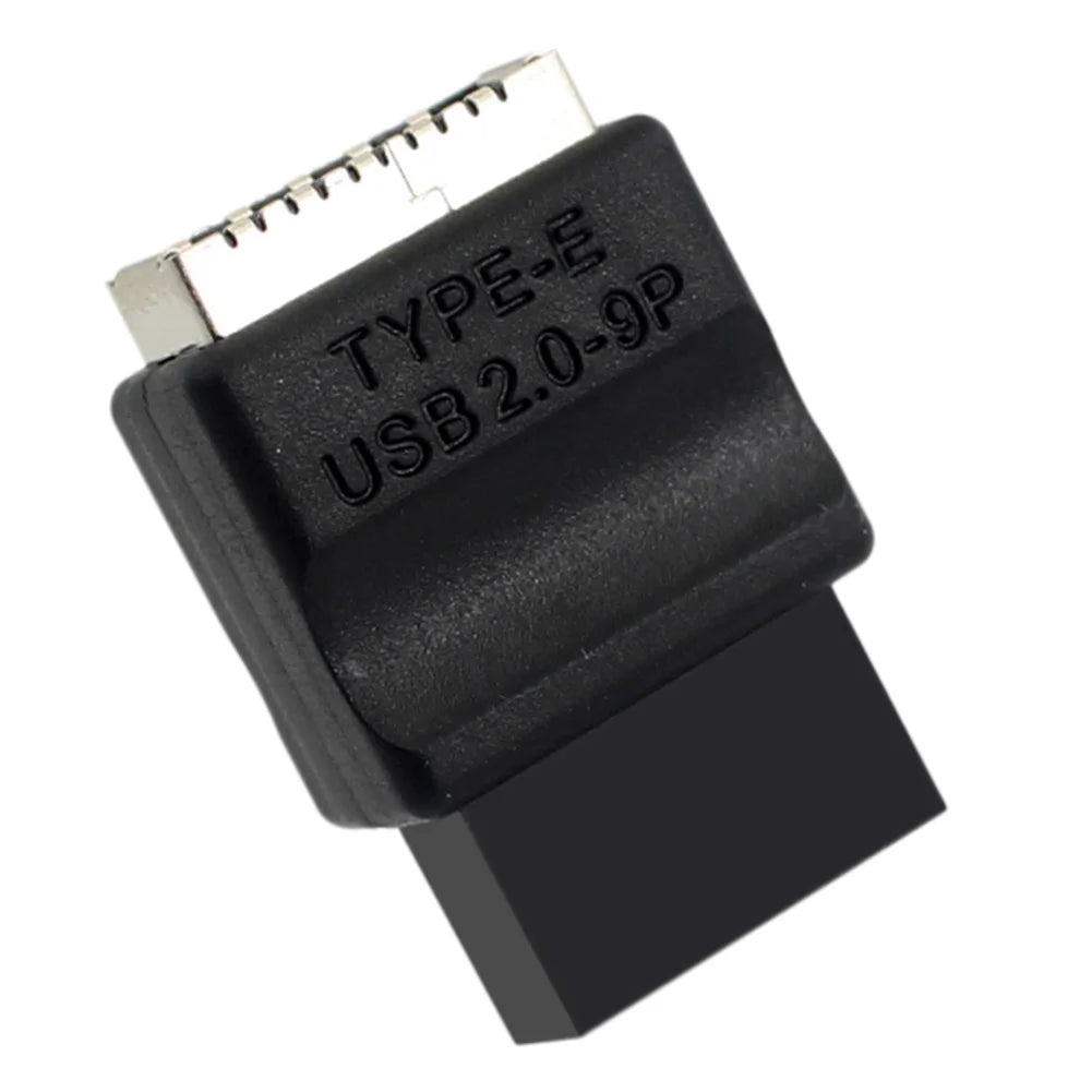 Motherboard USB2.0 9pin Male To Type-E Female Adapter TYPE-E Interface Header Adapter Male To Female Adapter for PC Desktop Peaceful Pleasures Health and Wellness black