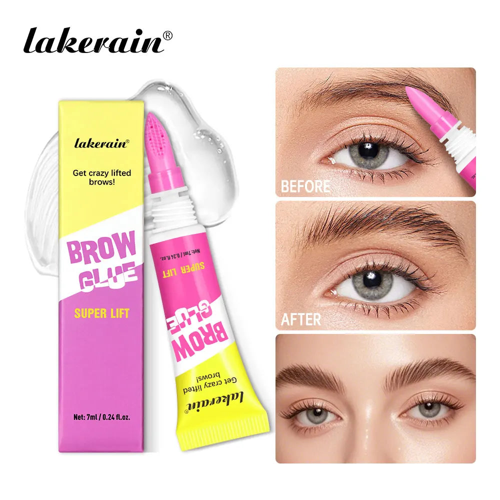 Clear Brow Lamination Gel with Styling Comb – Strong Hold