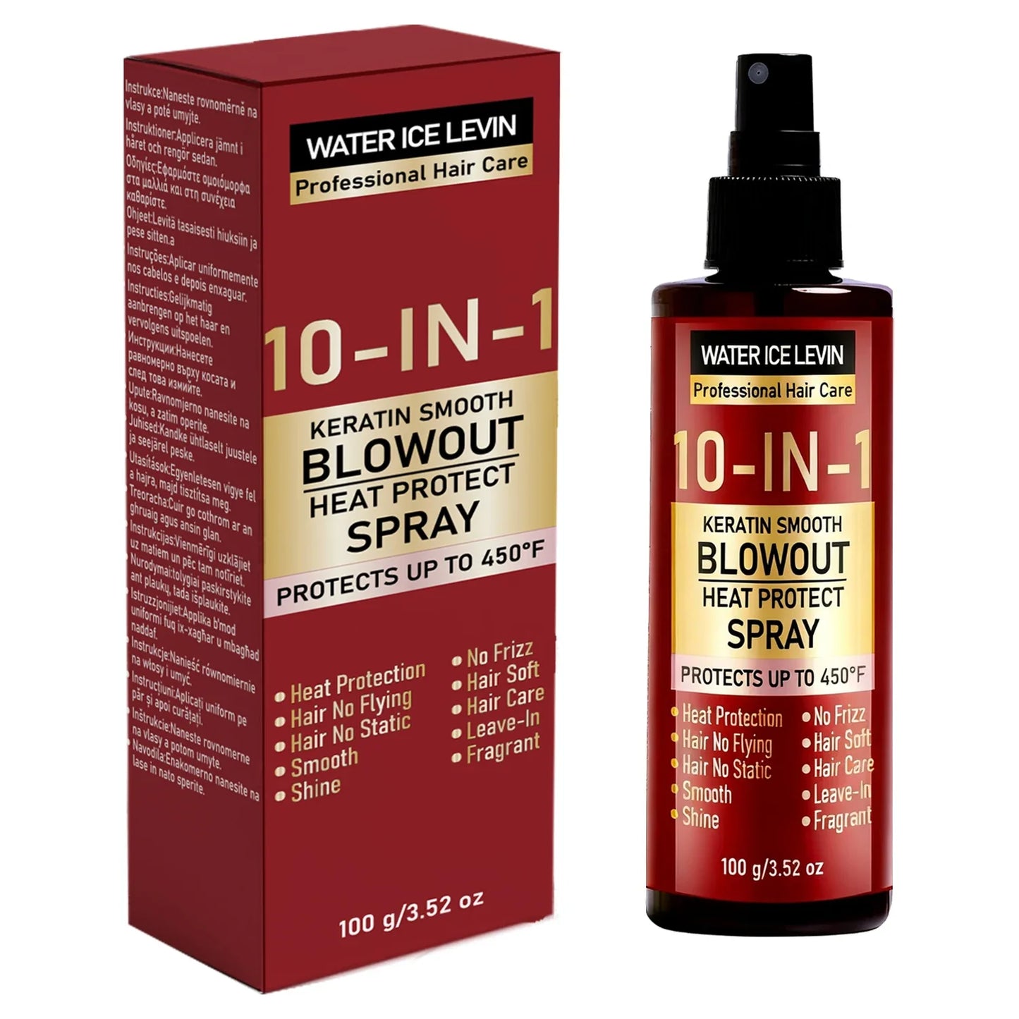 10-in-1 Keratin Heat Protect Spray – Anti-Frizz & Biotin