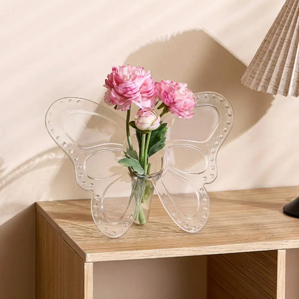 Transparent Butterfly Acrylic Flower Vase | Modern Decor
