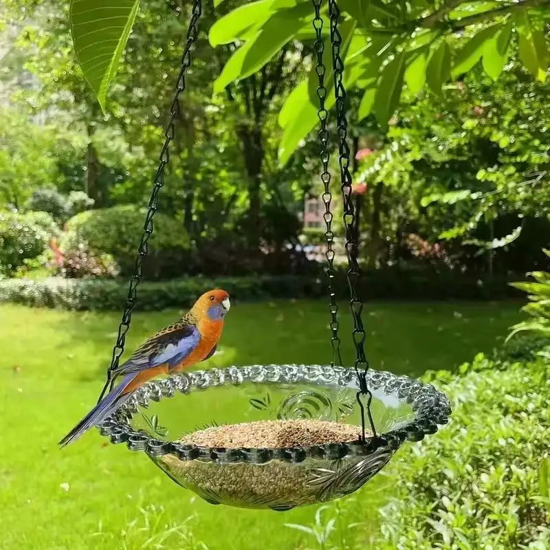 Flower-Shaped Hanging Bird Feeder & Birdbath | Garden Decor