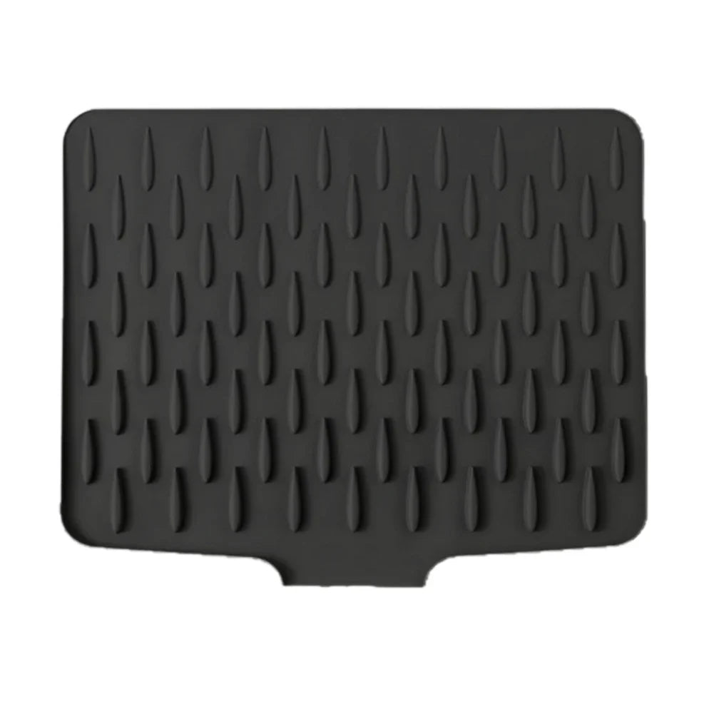 Silicone Dish Drying Mat with Water Diversion | Non-Slip Kitchen
