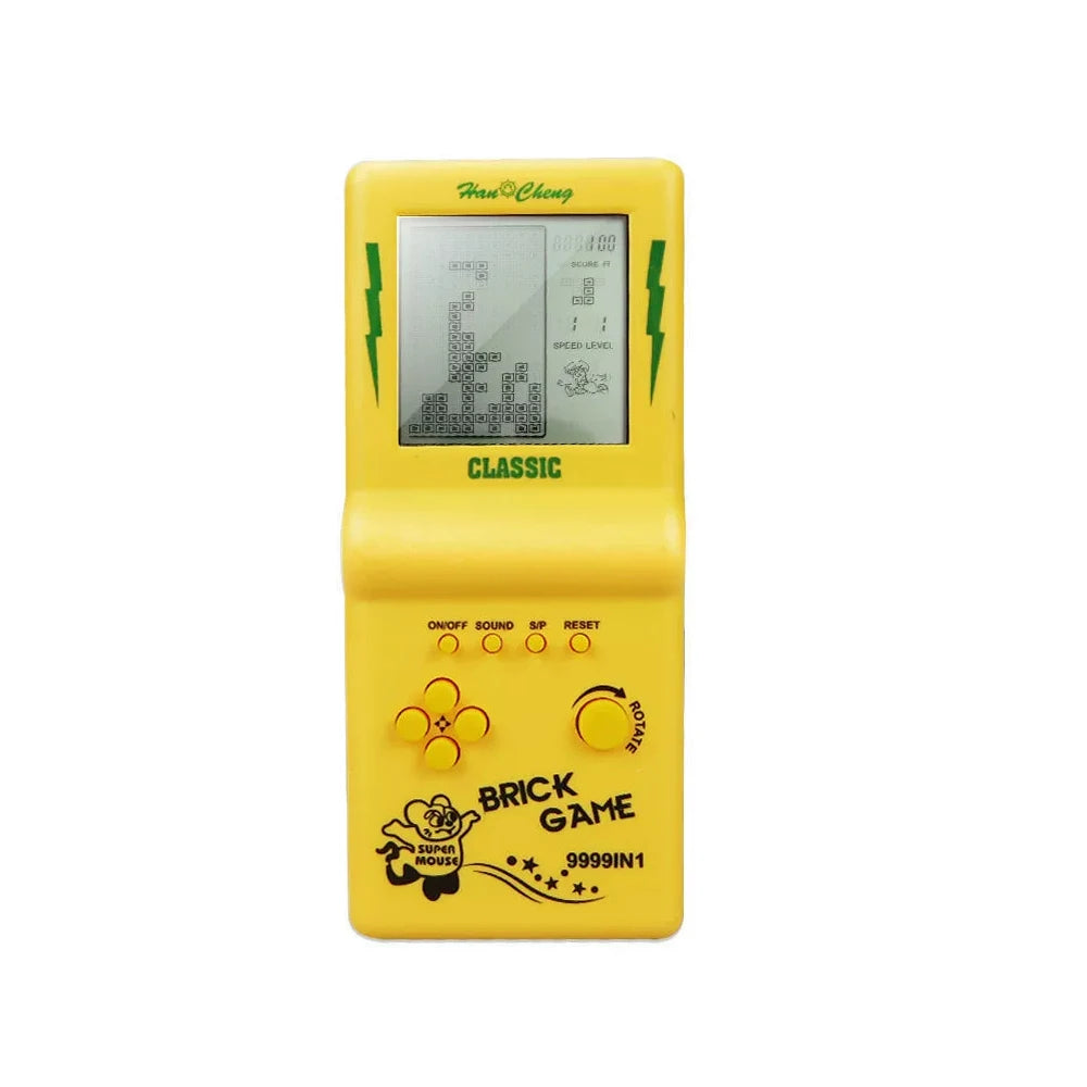 Large Screen Tetris Games Console Retro Nostalgic Classic Handheld Games Console Electronic Toys Retro Handheld Games Player New Peaceful Pleasures Health and Wellness YELLOW
