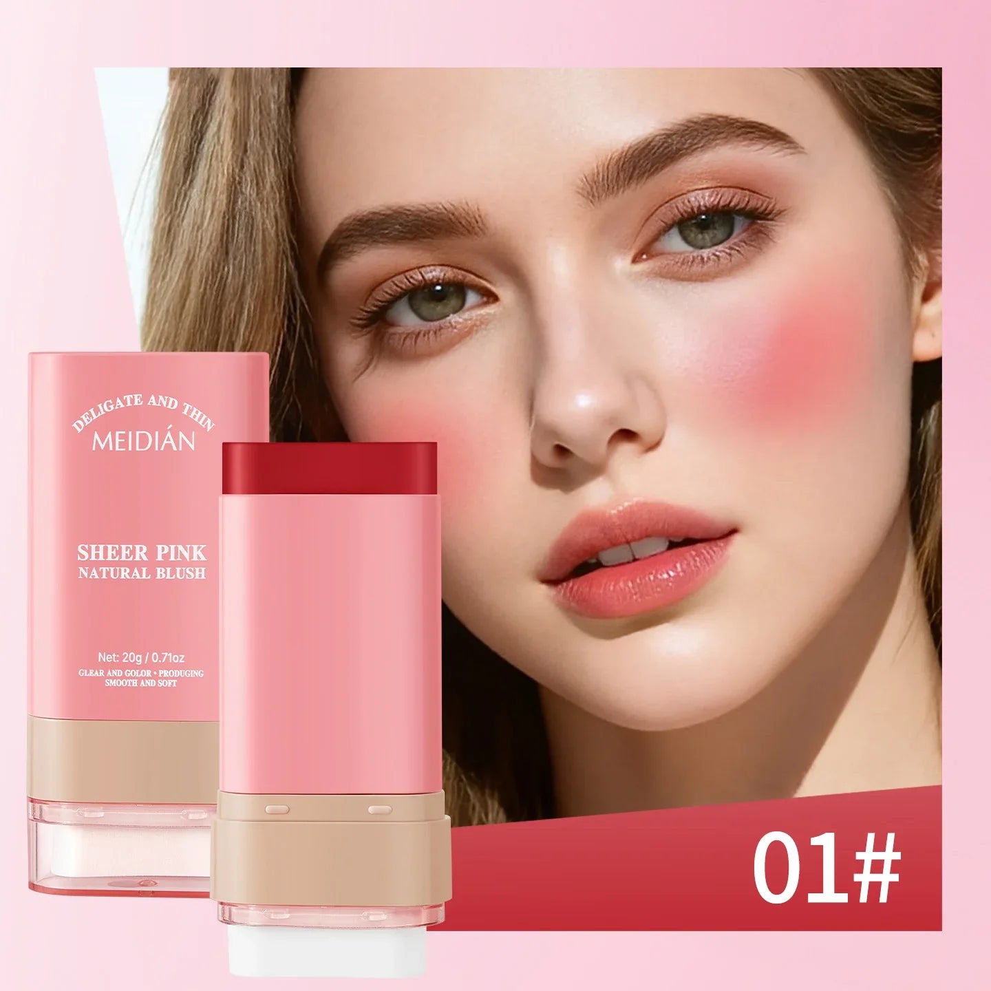 Natural Blush Stick – Long-Lasting & Lightweight Cheek Color