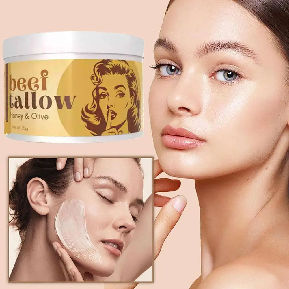 Whipped Beef Tallow & Honey Balm – 25g Natural Moisturizing Face Cream & Body Lotion, Fragrance-Free, Sensitive Skin Safe (1 or 2-Pack) Peaceful Pleasures Health and Wellness