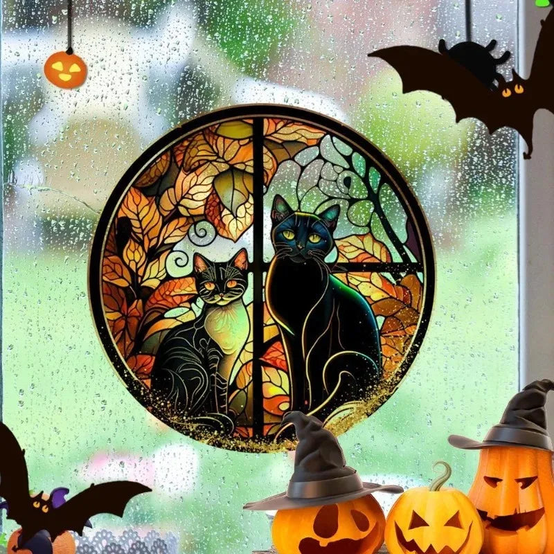 Halloween Static Cling Window Stickers | Reusable Glass Decals