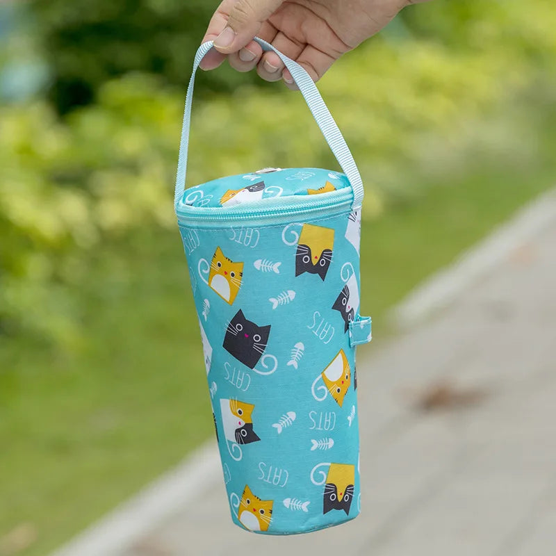 Insulated Milk Tea Tote Bag | Portable Cup Carrier & Umbrella Bag