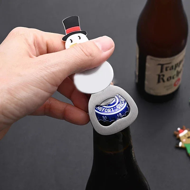 Christmas Magnetic Bottle Opener | Santa Silicone Fridge Magnet