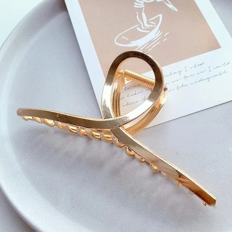 2-Pack Metal Geometric Hollow Hair Claw Clips & Barrettes Hair Claw Clips Peaceful Pleasures Health and Wellness R