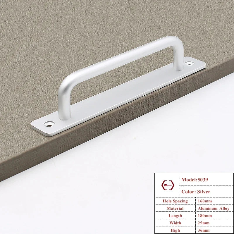 Aluminium Alloy Barn Door Cabinet Handle & Drawer Pull Set