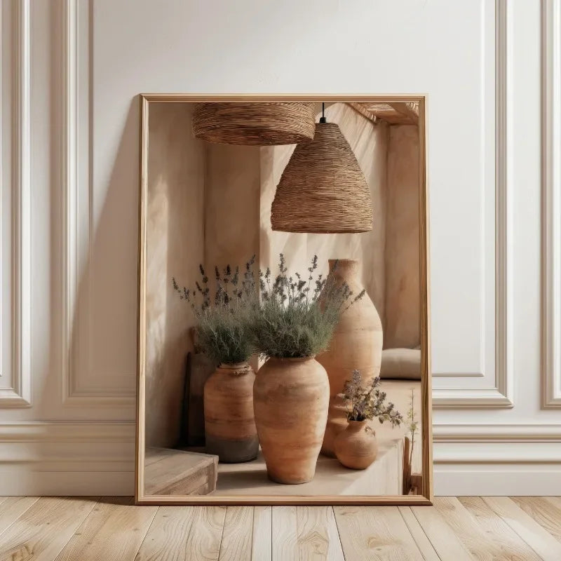 Minimalist Olive Tree Canvas Wall Art | Mediterranean Decor
