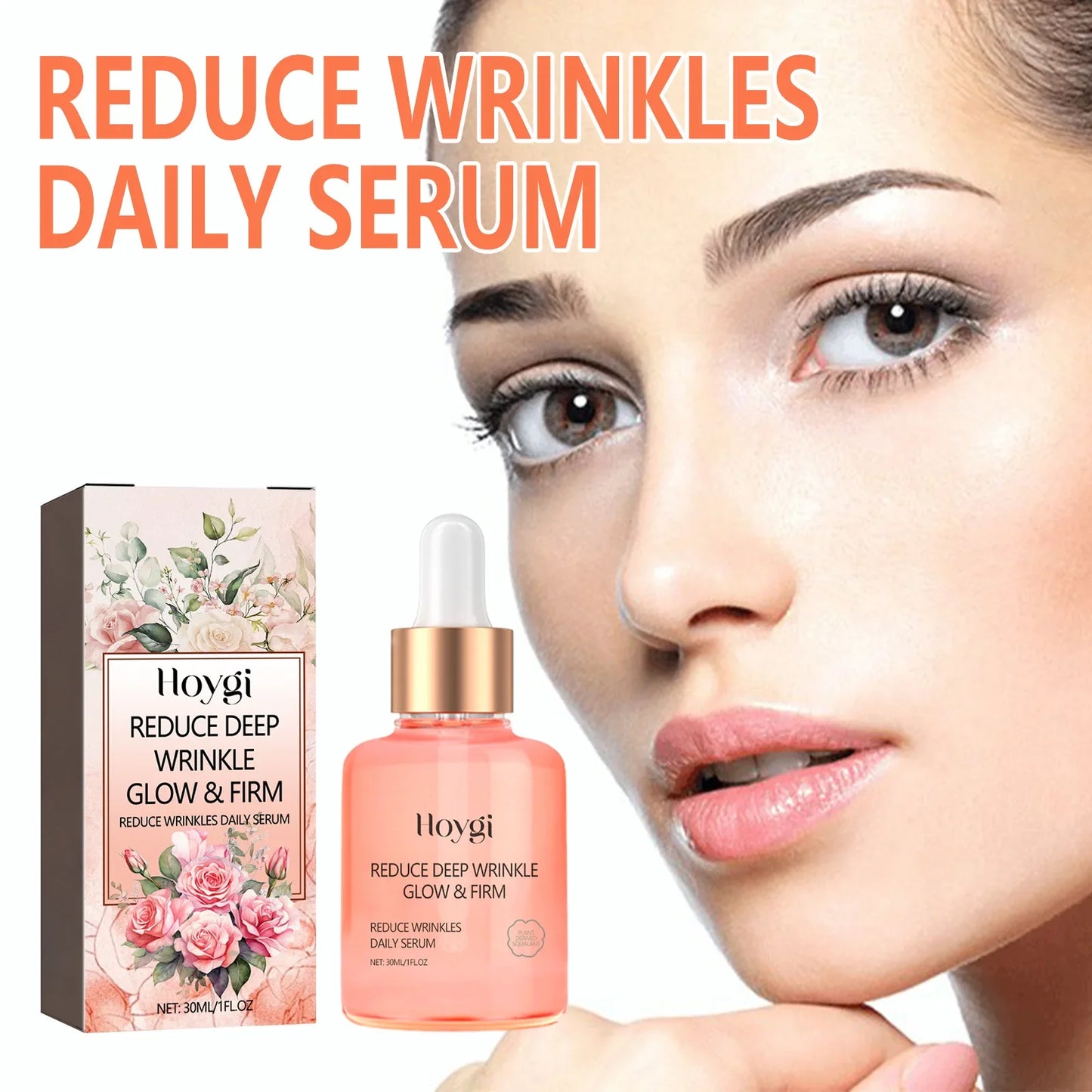 Rose Serum Moisturizing Shrink Pore Oil Control Anti Aging Hydration Rejuvenation Improve Dryness Brightening Nourishing Essence Peaceful Pleasures Health and Wellness