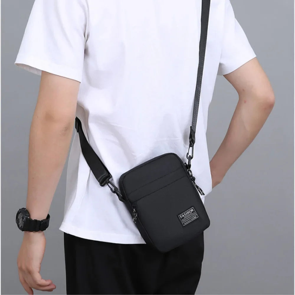 Unisex Oxford Crossbody Satchel – Small Square Shoulder Bag