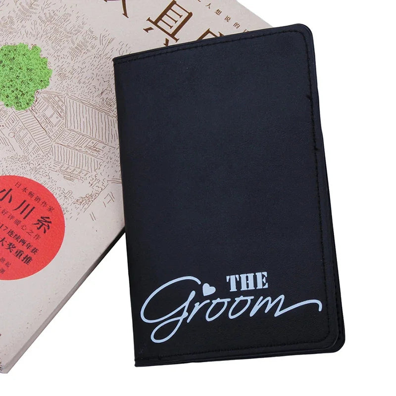 Bride & Groom Luggage Tag Passport Cover Set | Wedding Gift