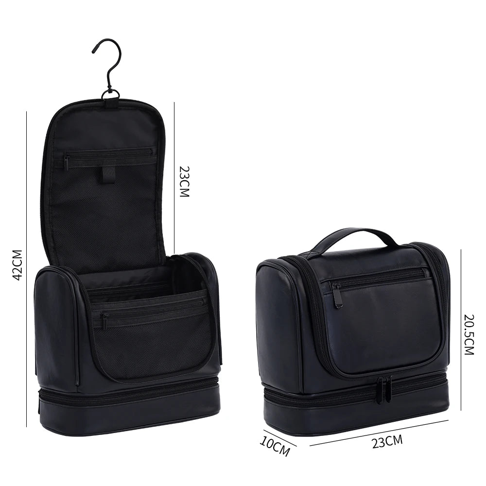 2026 New Men's Business Toiletry Bag Large-capacity High-end Multi-functional Waterproof Makeup Bag Hand-held Storage Bag Peaceful Pleasures Health and Wellness