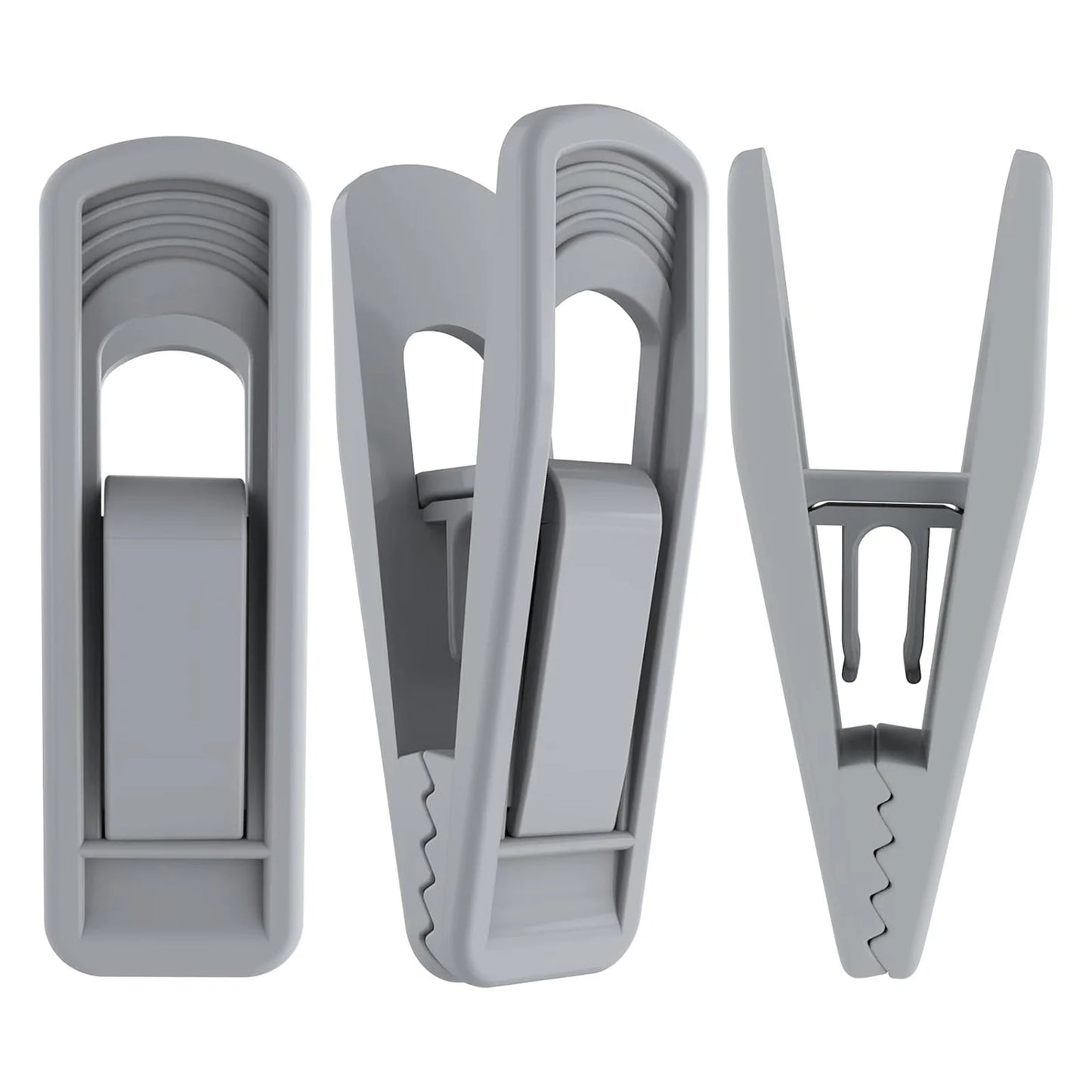 Large Opening Plastic Clothes Pegs with Hangers 20Pcs Portable Clothes Pins for Drying Laundry OPP Packaging Peaceful Pleasures Health and Wellness Gray 20Pcs