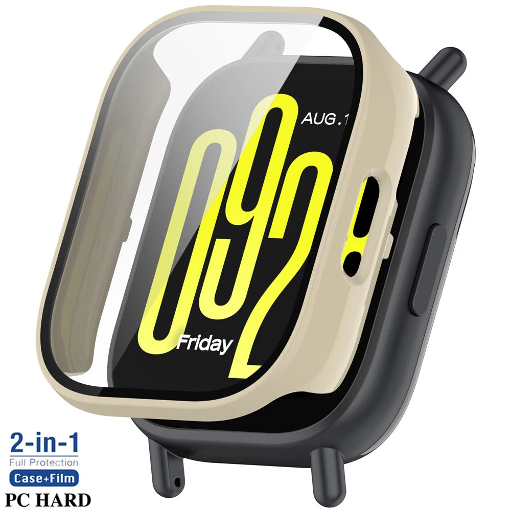 Redmi Watch 5 Active/Lite Case – Tempered Glass + TPU Cover