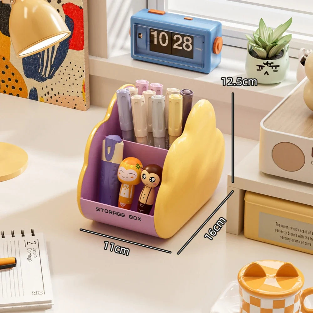 Cloud-Shaped Desk Organizer | Multi-Compartment Storage Box