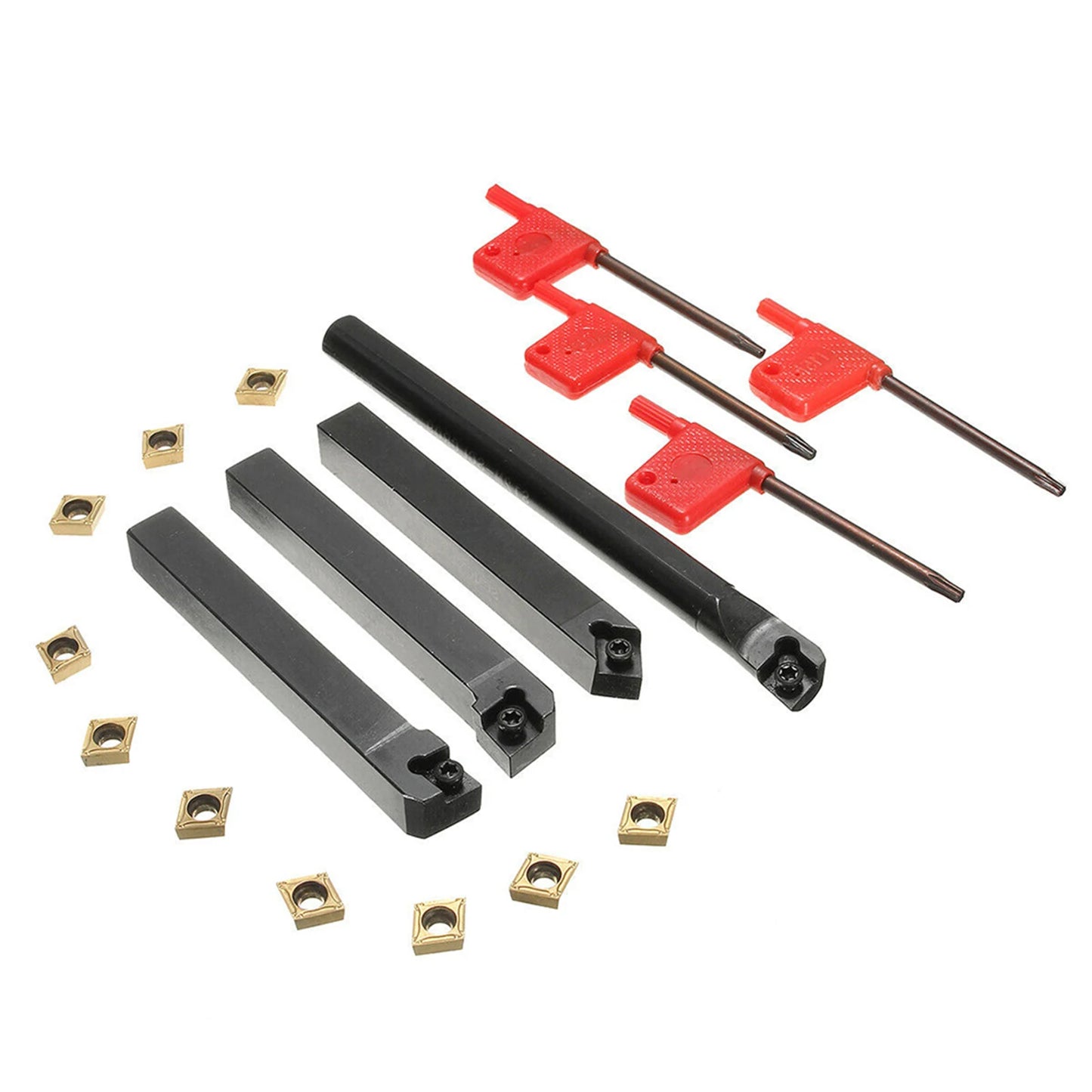 Lathe Turning Tool Holder + CCMT09T304 Carbide Inserts + T15 Wrench Lathe Tool Lathe Turning Tool Lathe Turning Tool Holder Peaceful Pleasures Health and Wellness