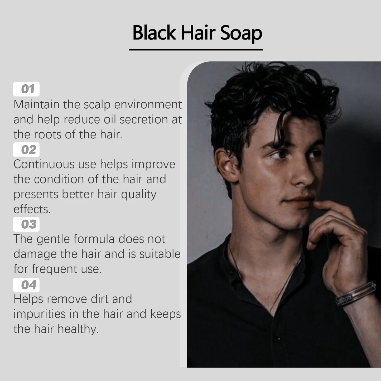 Bamboo Charcoal Hair Cleansing Soap Bar – Scalp Repair & Nourish