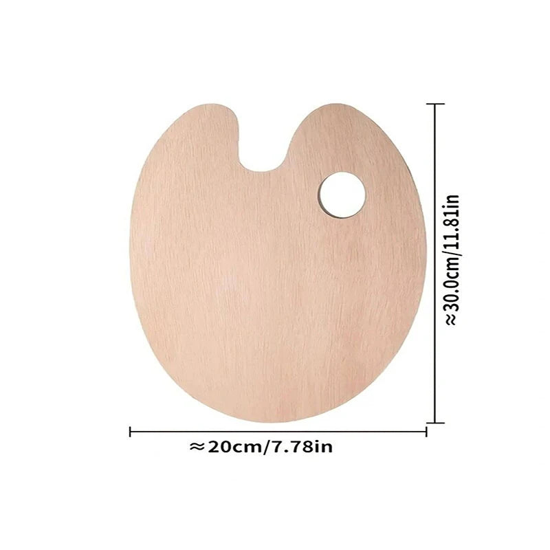 Bview Wood Watercolor Palette Oil Acrylic Painting Tool Art